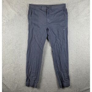Mack‎ Weldon Sunday Lounge Pants Men L Blue Jogger Relaxed Athleisure Minimalist